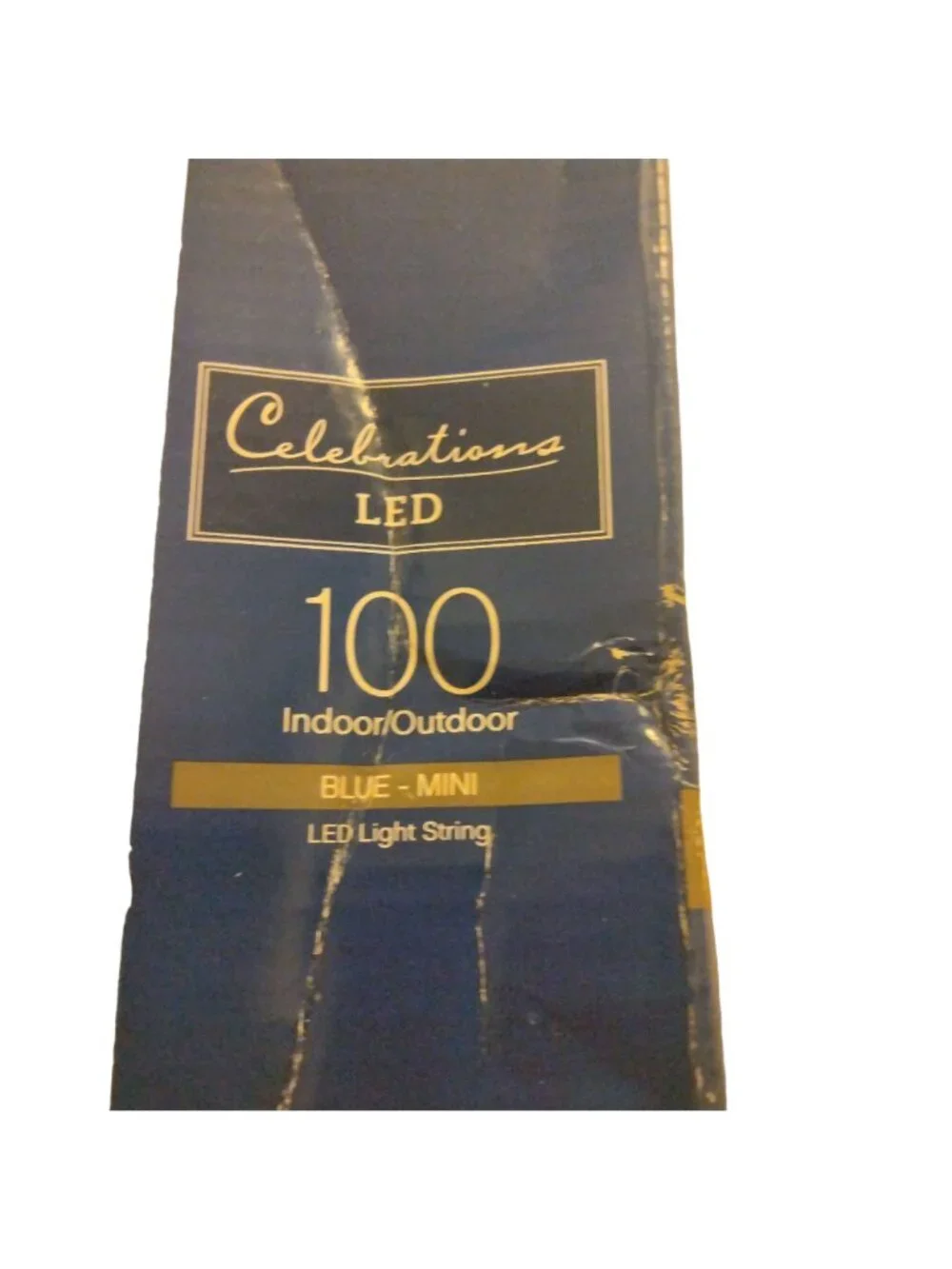 Celebrations LED String Lght Mini Blue 100ct Patio Party Indoor Outdoor 24 ft